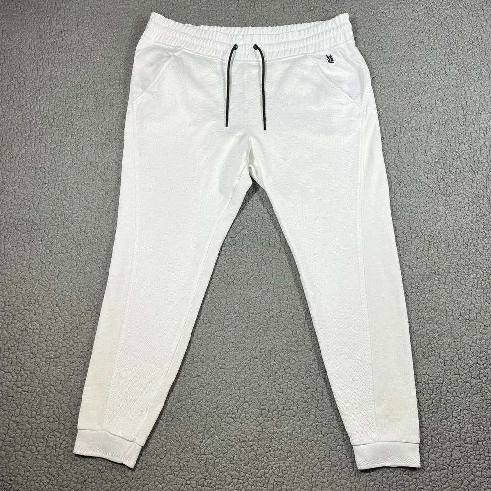 Nike Court Tennis Joggers Women's XL White Cotton Blend Mesh‎ Pants 894871-100